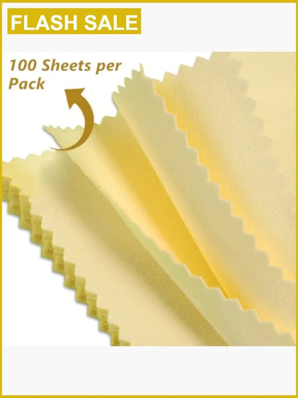 100 Premium Microfiber Jewelry Polishing Cloths Individually Wrapped
